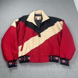Vintage Cripple Creek Aztec style Bomber Jacket medium excellent condition